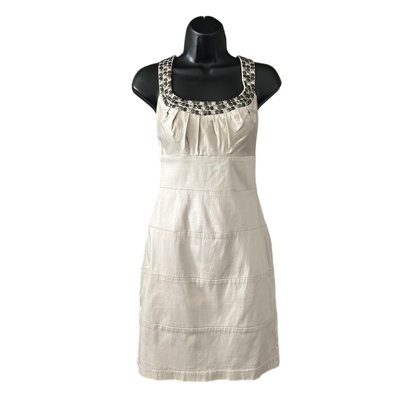 Bisou Bisou Dresses & Skirts - Bisou Bisou Womens Tan Sleeveless Dress Size 6